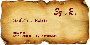 Szőcs Robin névjegykártya
